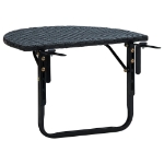 Tavolo da Balcone 60x60x32 cm Nero in Polyrattan