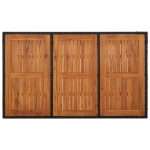 Tavolo da Giardino Piano in Legno Nero 150x90x75 cm Polyrattan