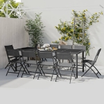 Set da Pranzo per Esterni 11 pz in Acciaio