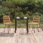 Set da Pranzo da Giardino 3 pz in Polyrattan