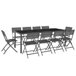 Set da Pranzo per Esterni 11 pz in Acciaio