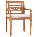 Set da Pranzo Giardino 9pz con Cuscini Legno Massello di Teak