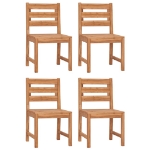 Set da Pranzo per Giardino 5 pz in Legno Massello di Teak