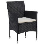 Set Mobili da Pranzo per Giardino 5 pz Nero