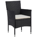 Set Mobili da Pranzo per Giardino 5 pz Nero