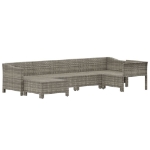 Set Divani da Giardino 6 pz con Cuscini in Polyrattan Grigio