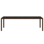 Set da Pranzo da Giardino 11 pz in Polyrattan Marrone