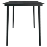 Set da Pranzo da Giardino 7 pz Nero