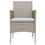 Set da Pranzo da Giardino 7 pz con Cuscini Beige e Nero