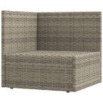 Set Divani da Giardino 5 pz con Cuscini in Polyrattan Grigio