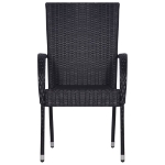 Set Mobili da Pranzo per Giardino 5 pz Nero