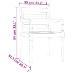 Set da Pranzo per Giardino 5 pz in Legno Massello di Teak