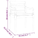 Set da Pranzo Giardino 5 pz con Cuscini Legno Massello di Teak