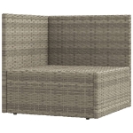 Set Divani da Giardino 6 pz con Cuscini in Polyrattan Grigio