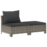 Set Divani da Giardino 8 pz con Cuscini in Polyrattan Grigio