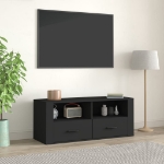 Mobile Porta TV Nero 100x35x40 cm in Legno Multistrato