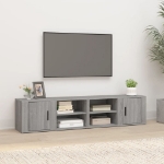 Mobili TV 2 pz Grigio Sonoma 80x31,5x36 cm Legno Multistrato