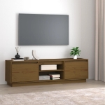 Mobile Porta TV Miele 140x35x40 cm in Legno Massello di Pino