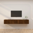 Mobili Porta TV a Parete 3 pz Rovere Marrone 80x34,5x40 cm