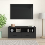 Mobile Porta TV Nero 100x35x40 cm in Legno Multistrato