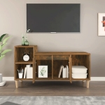 Mobile TV Rovere Fumo 100x35x55 cm in Legno Multistrato