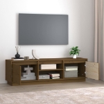 Mobile Porta TV Miele 140x35x40 cm in Legno Massello di Pino