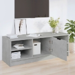 Mobile Porta TV Grigio Cemento 102x35,5x36,5 Legno Multistrato