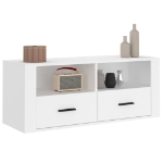 Mobile Porta TV Bianco 100x35x40 cm in Legno Multistrato