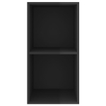 Armadietto da Parete per TV Nero Lucido 37x37x72cm Truciolato