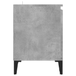 Mobile TV con Gambe in Metallo Grigio Cemento 103,5x35x50 cm