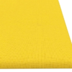 Pannelli Murali 12 pz Giallo Scuro 60x15 cm Tessuto 1,08 m²