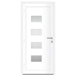 Porta Ingresso Antracite 100x210 cm in Alluminio e PVC