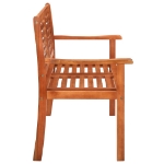 Panchina da Giardino e Cuscino 2 Posti 120cm Eucalipto Massello