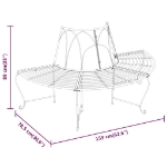 Panchine per Albero Semicircolari 2 pz Ø159 cm Nere in Acciaio