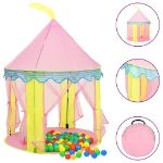 Tenda da Gioco per Bambini Rosa con 250 Palline 100x100x127 cm