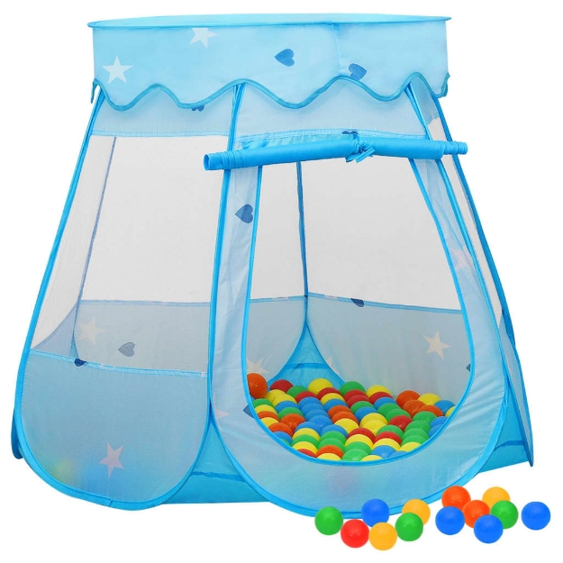 Tenda da Gioco per Bambini Blu con 250 Palline 102x102x82 cm