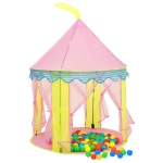 Tenda da Gioco per Bambini Rosa con 250 Palline 100x100x127 cm