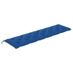Cuscino per Panca da Giardino Blu 200x50x7 cm in Tessuto