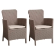 Allibert Sedie da Esterni 2 pz Miami Cappuccino 216833