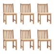 Sedie da Giardino 6 pz con Cuscini in Legno Massello di Teak