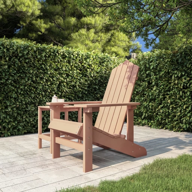 Sedia da Giardino Adirondack Marrone HDPE