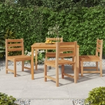 Sedie da Giardino 4 pz il Legno Massello di Teak