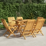 Sedie da Giardino Pieghevoli 6pz 61x67x90cm Legno Massello Teak