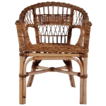 Sedie da Esterno 4 pz in Rattan Naturale Marrone