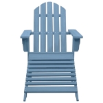 Sedia da Giardino Adirondack con Ottomana Massello di Abete Blu