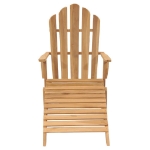 Sedia Adirondack con Poggiapiedi in Legno Massello di Teak