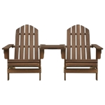 Sedie da Giardino Adirondack con Tavolino Legno Abete Marrone