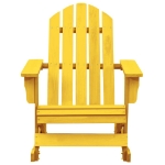 Sedia a Dondolo da Giardino Adirondack Massello di Abete Giallo