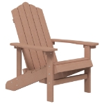 Sedia da Giardino Adirondack Marrone HDPE