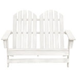 Sedia 2 Posti da Giardino Adirondack in Abete Massello Bianco